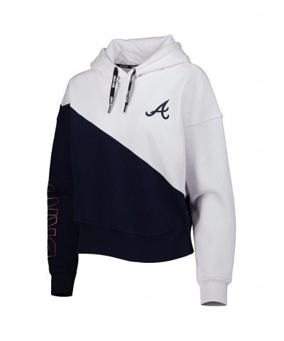 Women's Navy White Atlanta Braves Bobbi Colorblock Pullover Hoodie Navy, White $44.10 Sweatshirts