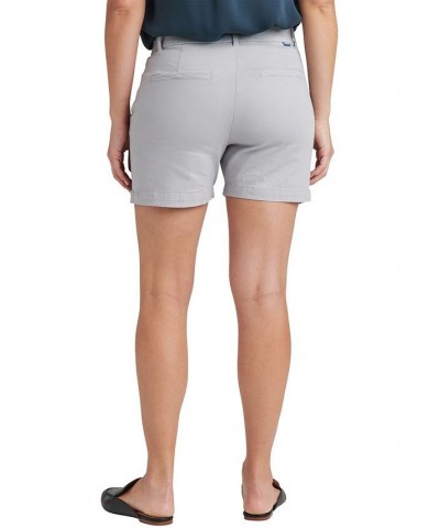 Women's Maddie Mid Rise Pull-On Shorts Gray $27.84 Shorts