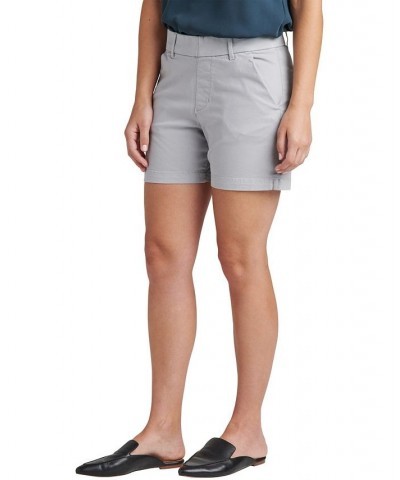 Women's Maddie Mid Rise Pull-On Shorts Gray $27.84 Shorts