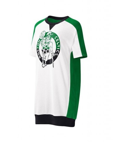 Women's White Boston Celtics Free Throw T-shirt Dress White $31.50 Dresses