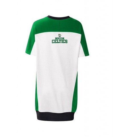 Women's White Boston Celtics Free Throw T-shirt Dress White $31.50 Dresses