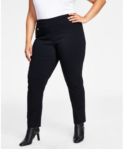 Plus Size Tummy-Control Pull-On Skinny Pants Black $22.49 Pants