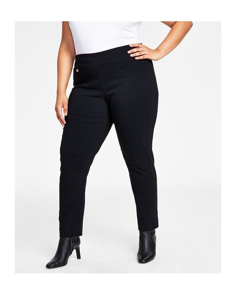 Plus Size Tummy-Control Pull-On Skinny Pants Black $22.49 Pants