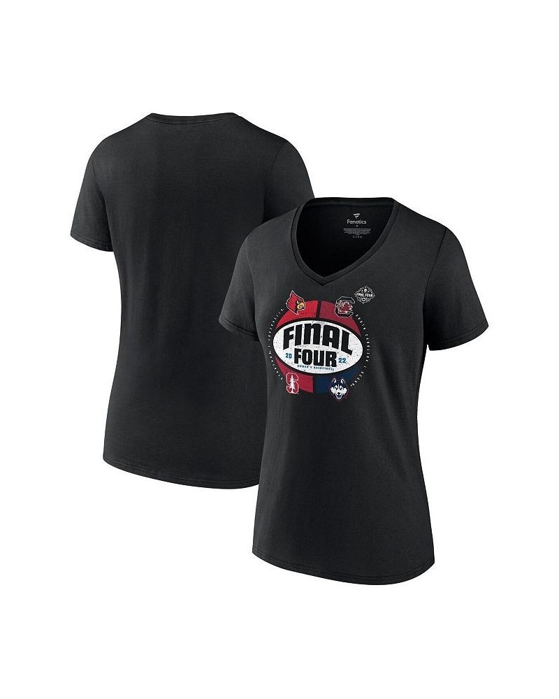 Women's Branded Black 2022 NCAA Women's Basketball Tournament March Madness Final Four Zone Group V-Neck T-shirt Black $23.84...