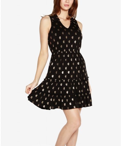 Black Label Petite Paisley Print Tiered Sleeveless Dress Black, Gold $42.00 Dresses