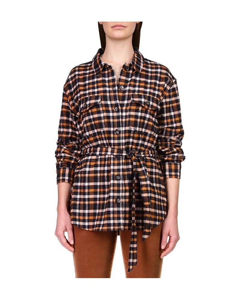 Women's Roadtrip Cotton Belted Check Shirt Cottage Check $22.48 Tops