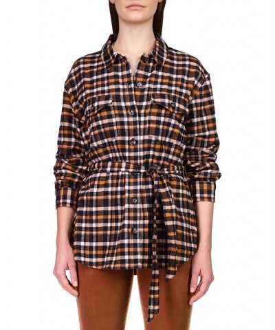 Women's Roadtrip Cotton Belted Check Shirt Cottage Check $22.48 Tops