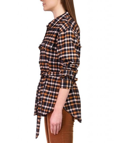 Women's Roadtrip Cotton Belted Check Shirt Cottage Check $22.48 Tops