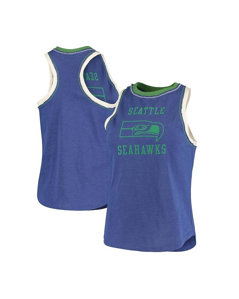 Women's Royal Seattle Seahawks Touchdown Tank Top Royal $20.68 Tops