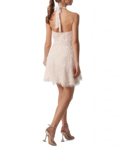 Women's Textured Fit & Flare Dress Ivory $87.22 Dresses