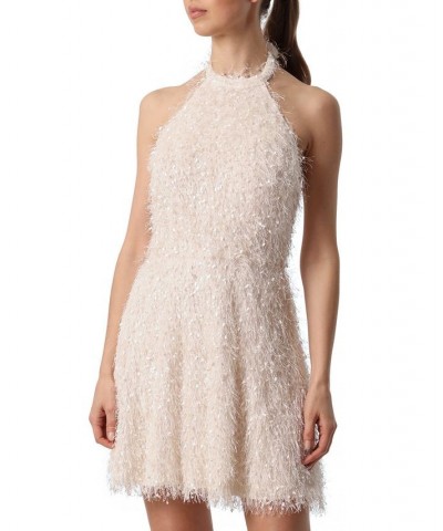 Women's Textured Fit & Flare Dress Ivory $87.22 Dresses