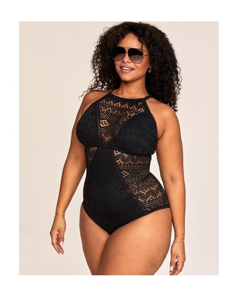 Margaret Women's Plus-Size Swimwear One-Piece Black $35.72 Swimsuits