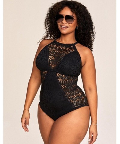 Margaret Women's Plus-Size Swimwear One-Piece Black $35.72 Swimsuits