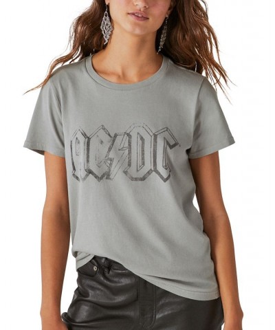 AC/DC Cotton T-Shirt Neutral Grey $15.44 Tops