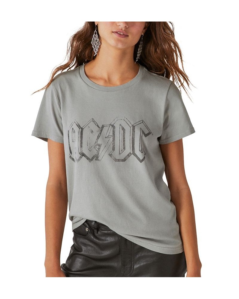 AC/DC Cotton T-Shirt Neutral Grey $15.44 Tops