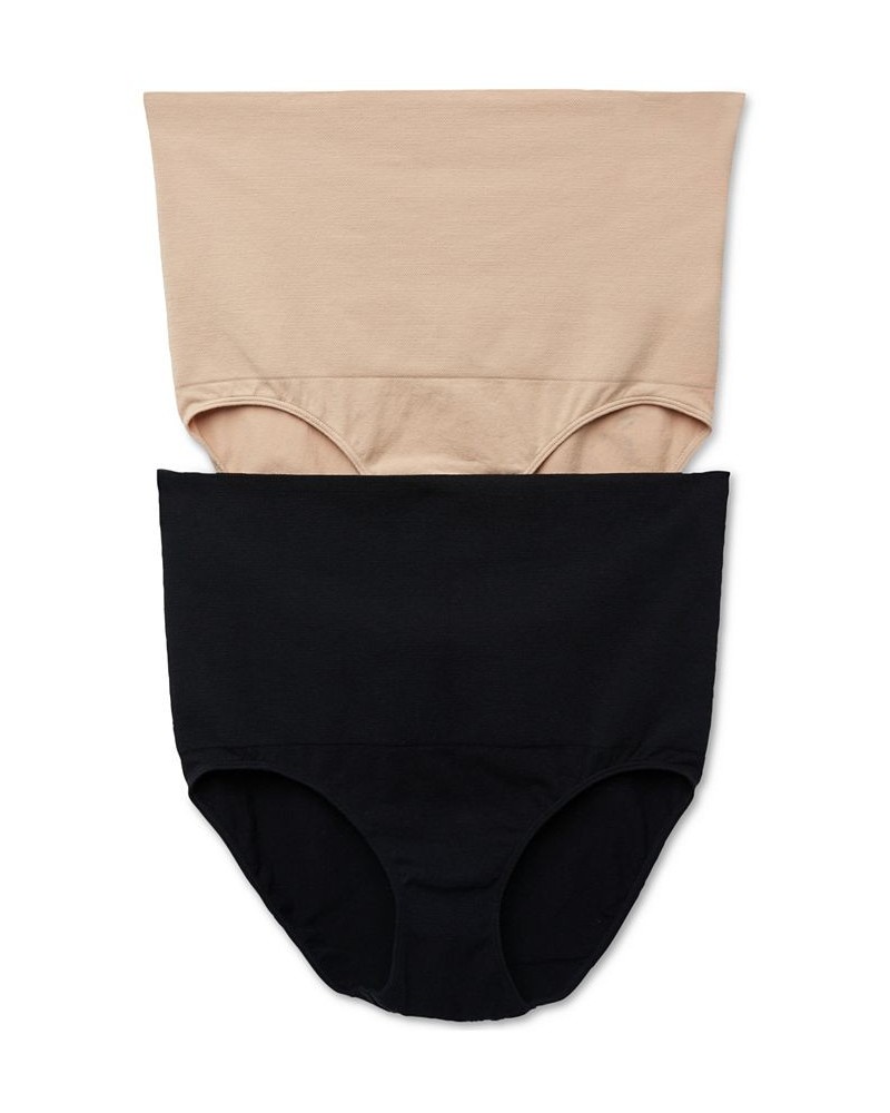 Plus Size Post Pregnancy Panty Shaper (2 Pack) Black And Nude $19.38 Shapewear