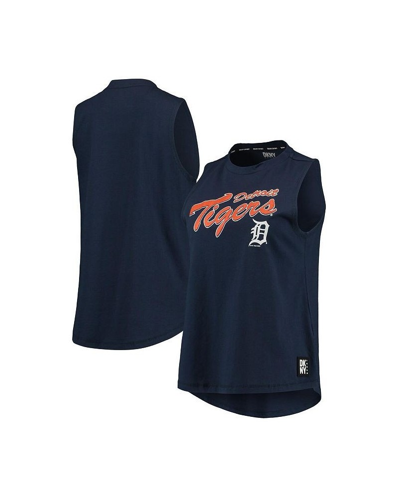 Women's Navy Detroit Tigers Marcie Tank Top Navy $28.59 Tops