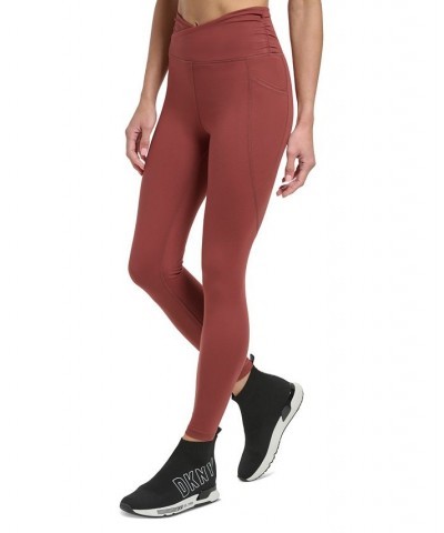 Crossover Balance Compression Super Soft Leggings Brown $19.48 Pants