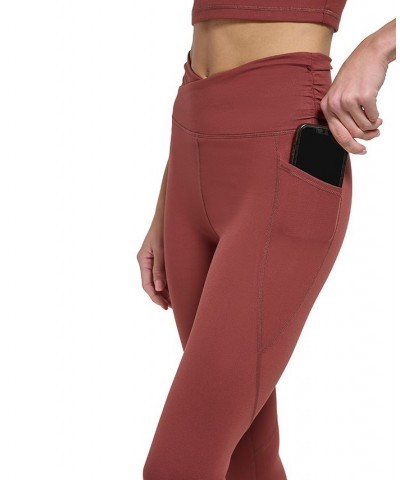 Crossover Balance Compression Super Soft Leggings Brown $19.48 Pants