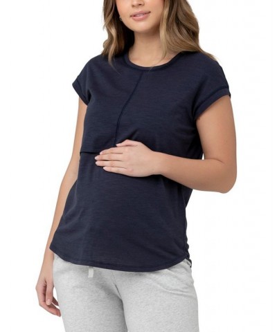 Richie Nursing Lift Up Tee Indigo $38.88 Tops