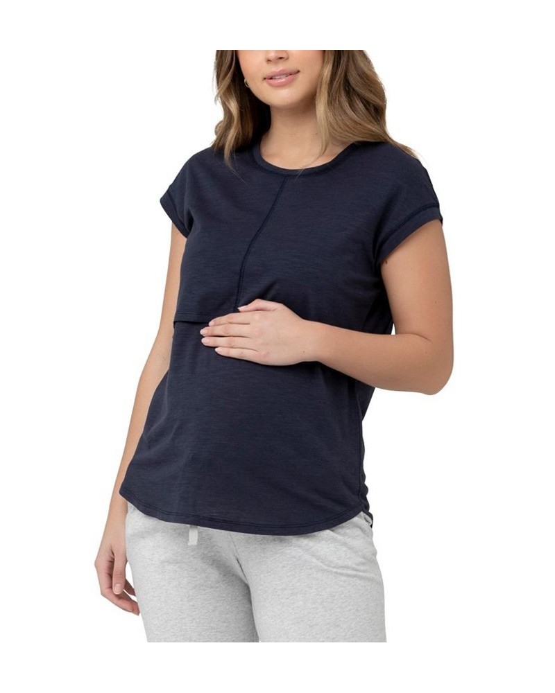 Richie Nursing Lift Up Tee Indigo $38.88 Tops