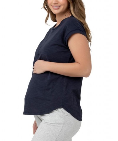 Richie Nursing Lift Up Tee Indigo $38.88 Tops