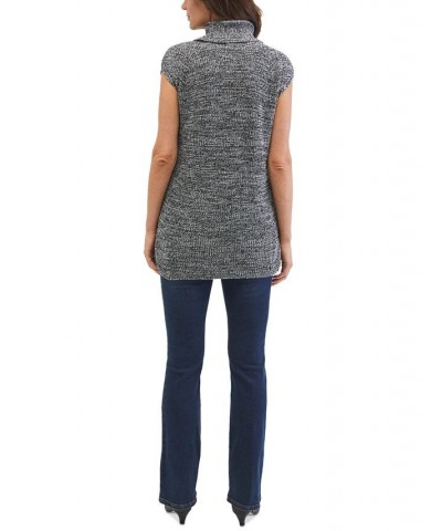 Side-Button Turtleneck Maternity Vest Grey Marled $29.44 Sweaters