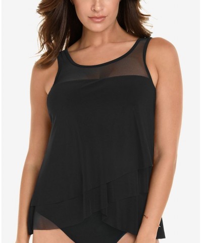 Illusionist Mirage Underwire Tankini Top Black $60.72 Swimsuits