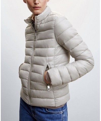 Women's Pocket Quilted Jacket Gray $46.79 Jackets