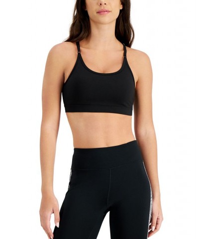 Women's Butter French Cardigan Sports Bra & 7/8 Leggings Deep Black $14.88 Hosiery