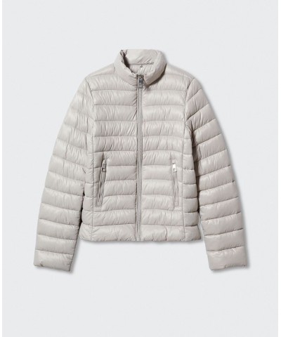 Women's Pocket Quilted Jacket Gray $46.79 Jackets