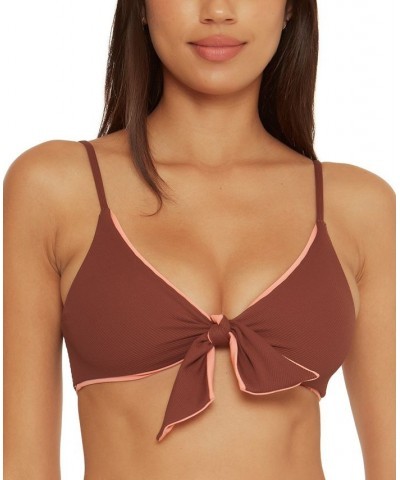 Women's Modern Edge Buckle Bikini Top Coconut $44.00 Swimsuits