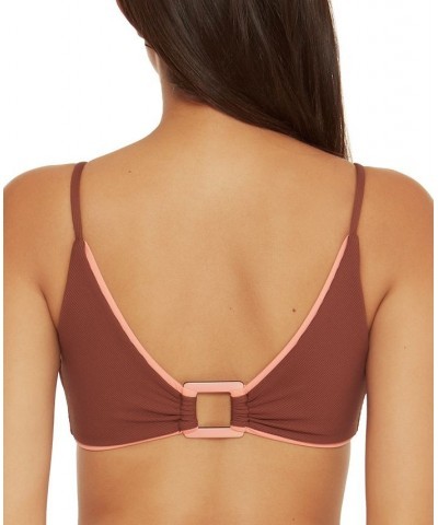 Women's Modern Edge Buckle Bikini Top Coconut $44.00 Swimsuits