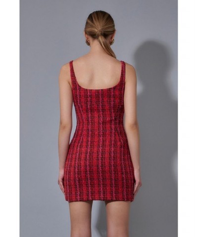 Women's Boucle Tweed Bustier Mini Dress Multi $49.20 Dresses