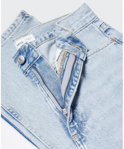 Women's Mid-Rise Straight Jeans Light Blue $28.70 Jeans