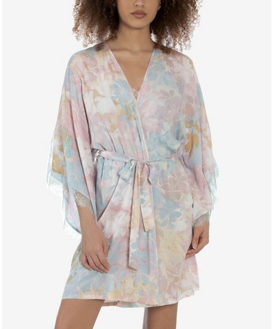 Women's Nikki Sunrise Floral Wrapper Cream $20.40 Sleepwear