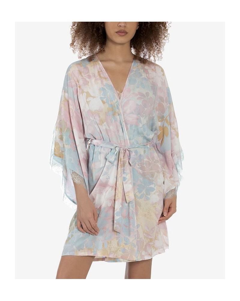 Women's Nikki Sunrise Floral Wrapper Cream $20.40 Sleepwear