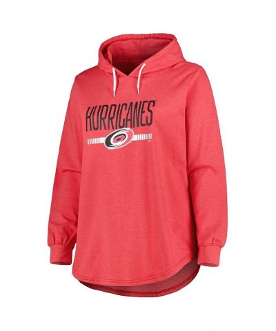 Women's Heather Red Carolina Hurricanes Plus Size Fleece Pullover Hoodie Heather Red $45.89 Sweatshirts