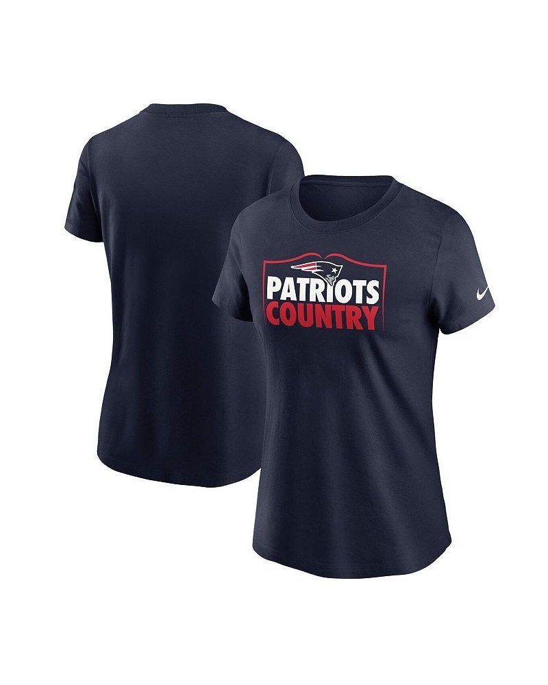 Women's Navy New England Patriots Hometown Collection T-shirt Navy $21.59 Tops