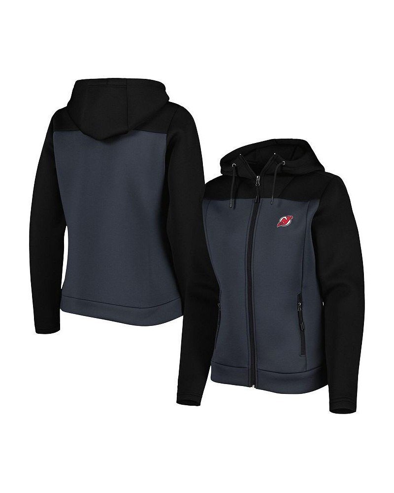 Women's Black Gray New Jersey Devils Protect Full-Zip Jacket Black, Gray $52.99 Jackets