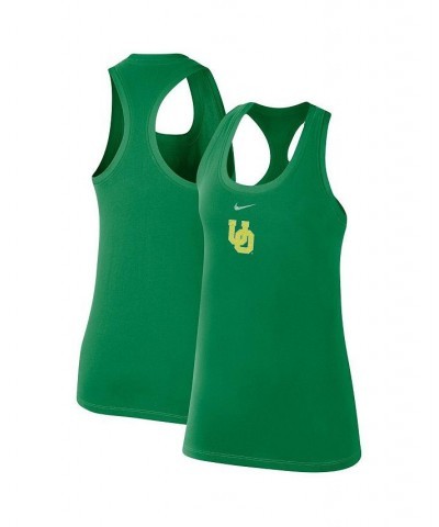 Women's Green Oregon Ducks Varsity Stack Vault Racerback Scoop Neck Tank Top Green $19.00 Tops