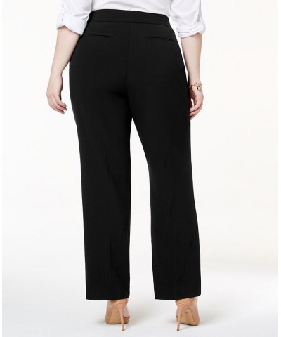 Plus & Petite Plus Size Curvy-Fit Straight-Leg Pants Black $18.93 Pants