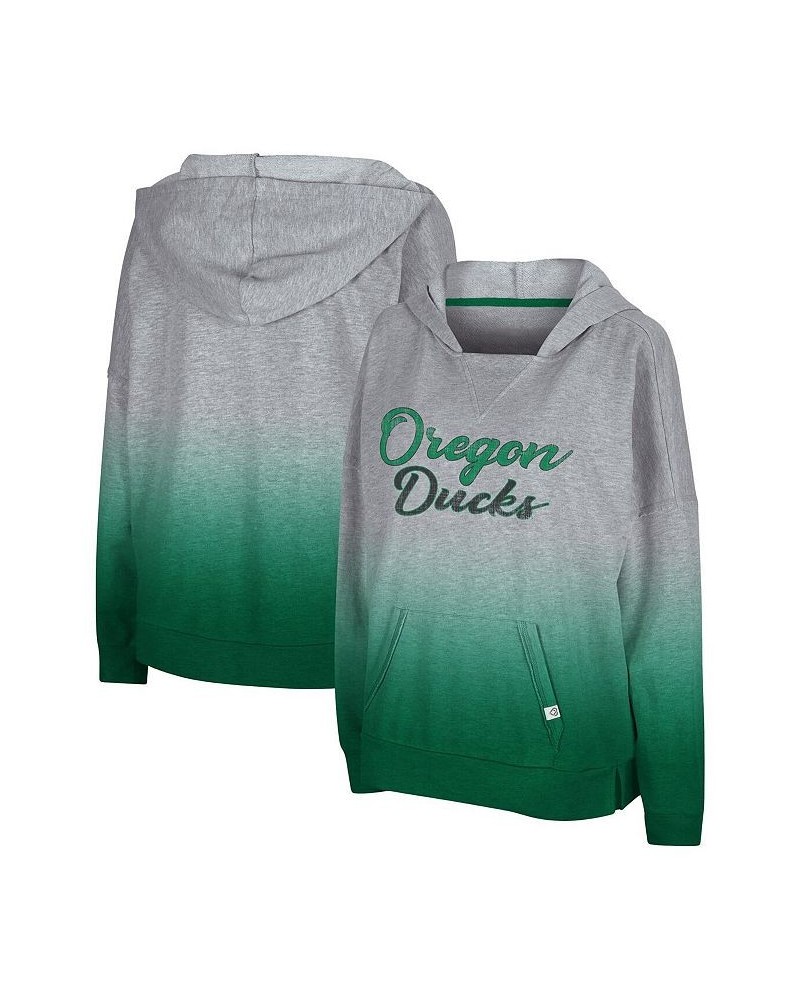 Women's Heathered Gray Oregon Ducks On Wednesdays Dip-Dye Pullover Hoodie Heathered Gray $33.59 Sweatshirts