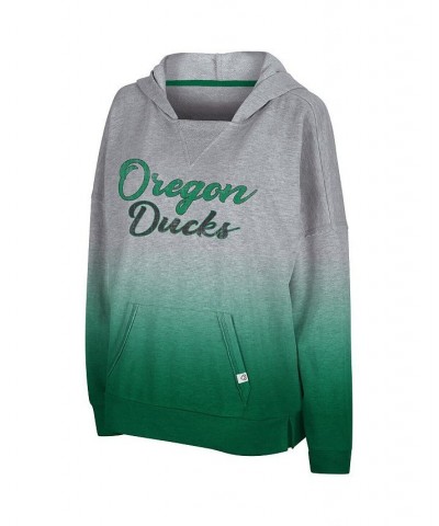 Women's Heathered Gray Oregon Ducks On Wednesdays Dip-Dye Pullover Hoodie Heathered Gray $33.59 Sweatshirts