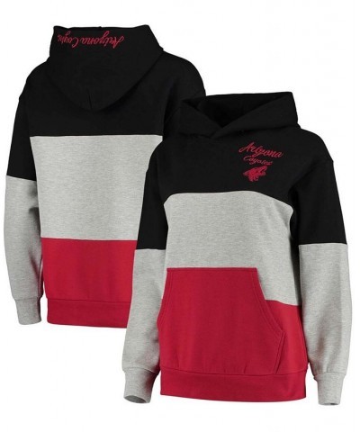 Women's Gray-Black Arizona Coyotes Gridiron Pullover Hoodie Gray-Black \t $32.20 Sweatshirts