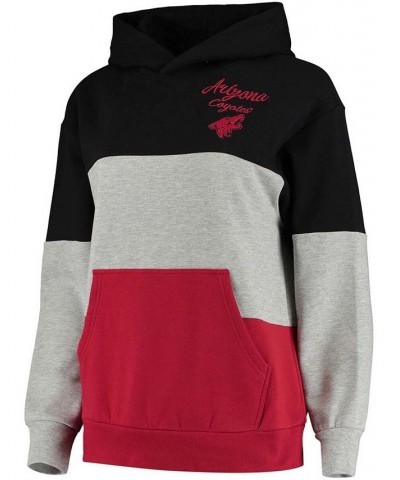 Women's Gray-Black Arizona Coyotes Gridiron Pullover Hoodie Gray-Black \t $32.20 Sweatshirts