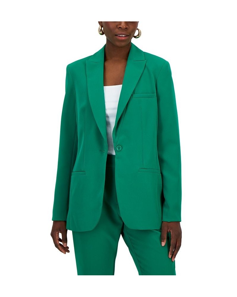 Women's Single-Breasted Blazer Green $32.30 Jackets