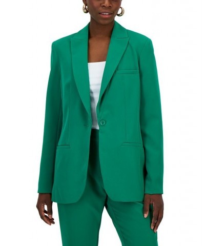 Women's Single-Breasted Blazer Green $32.30 Jackets