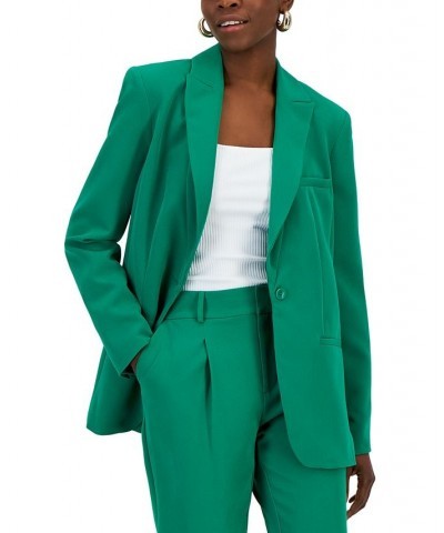 Women's Single-Breasted Blazer Green $32.30 Jackets