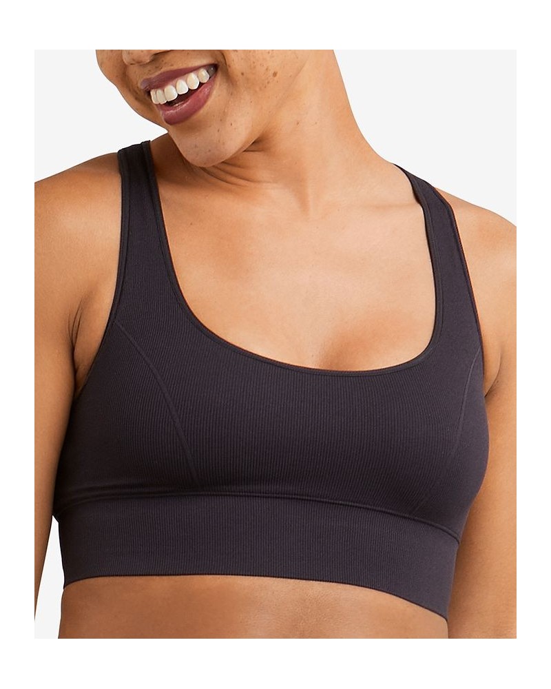 Women's Pure Comfort Feel Good Seamless Crop Tank DM2304 Black $11.70 Bras